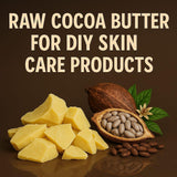 Unrefined Raw Cocoa Butter Chunks for Cosmetic & DIY Projects