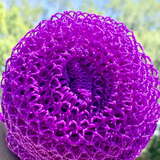 African Net Bathing Sponge for Face and Body Exfoliating. Long-Lasting Scrubber Leaves Skin Soft & Clean