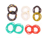 African Waist Bead Set - With Clasp (10 Pack) | Colorful Bead Set