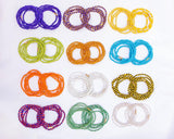 African Waist Bead Set - With Clasp (24 Pack) | Colorful Bead Set