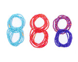 African Waist Bead Set - With Clasp (6 Pack) | Colorful Bead Set